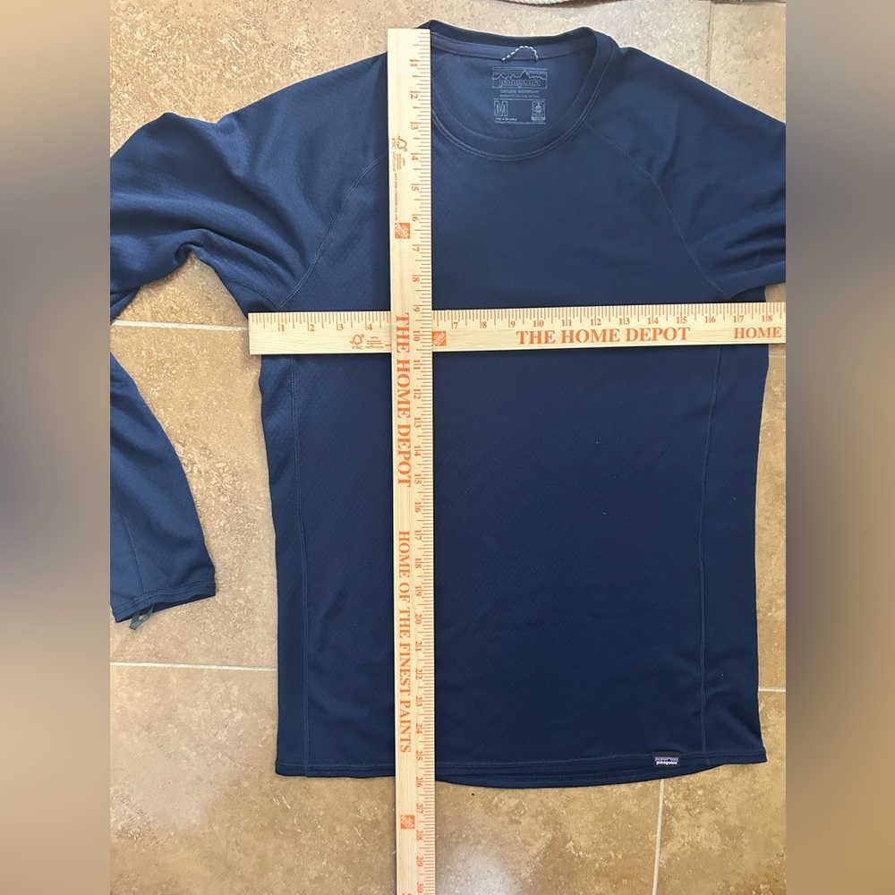 Patagonia Women’s Baselayer Blue Midweight Shirt size M - Picture 6 of 6